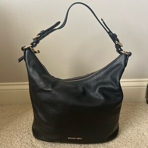 Michael Kors Black Leather Large Lupita Hobo
